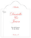 Orchid Scalloped Vertical Big Rectangle Wedding Labels 